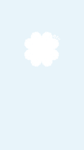 Android application 카카오톡 테마 - 몽글 화이트 네잎클로버 구름 테마 screenshort