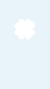 카카오톡 테마 - 몽글 화이트 네잎클로버 구름 테마