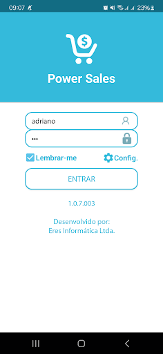 Android application Power Sales screenshort