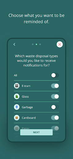 Android application reCHycle screenshort