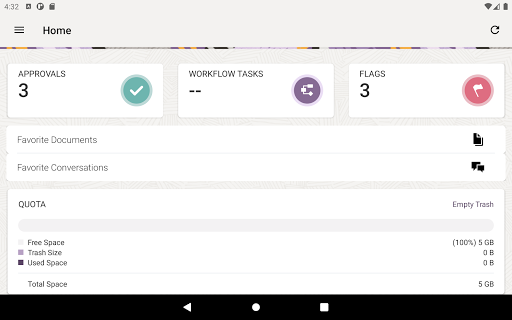 Screenshot of Oracle Content