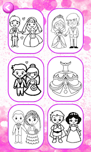 Glitter Wedding Coloring Book – Drawing Pages 2