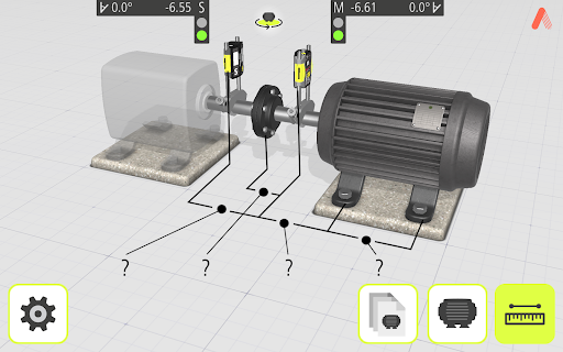 Android application Shaft Alignment Horizontal screenshort