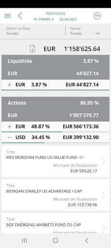 Thaler ebanking Screen 2