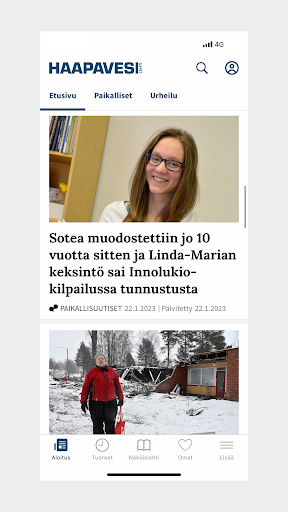 Android application Haapavesi-lehti screenshort