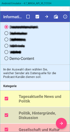 Android application Informative Podcasts screenshort