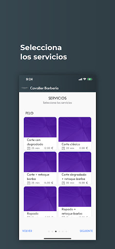 Android application Cavalier Barbería screenshort