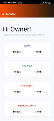 Android application منيو رقمي screenshort