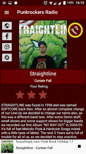 Android application Punkrockers Radio screenshort