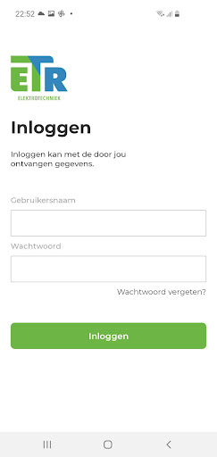 Android application ETR Elektrotechniek screenshort
