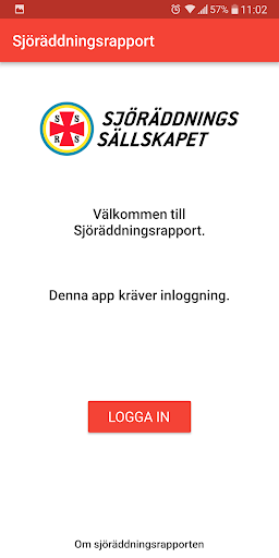 Android application Sjöräddningsrapport screenshort