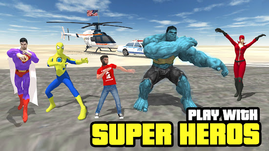 Double Impossible Superhero Mega Ramp: Car Stunts Varies with device screenshots 5