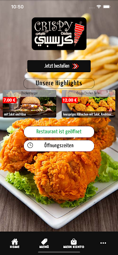 Android application Crispy Chicken screenshort