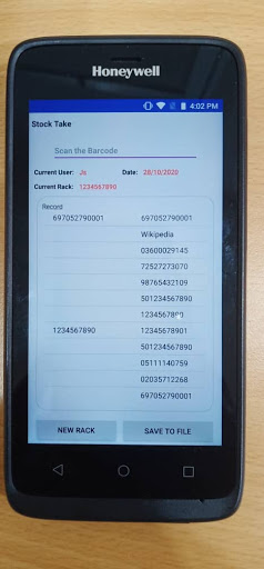 Android application Stocktake screenshort