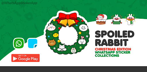 Android application Christmas Bunny Stickers screenshort