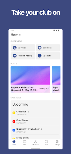 Android application ClubBuzz screenshort