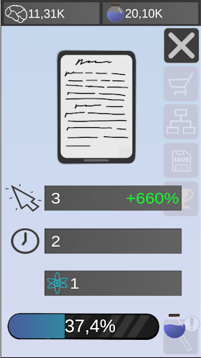 Android application Science Clicker screenshort