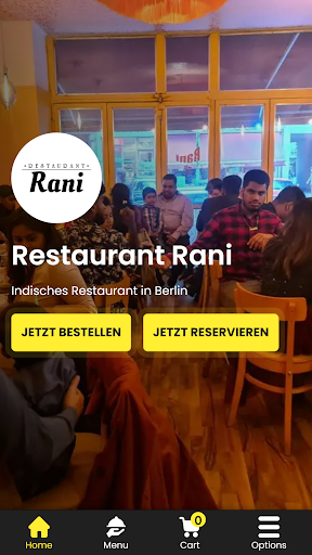 Android application Restaurant Rani screenshort
