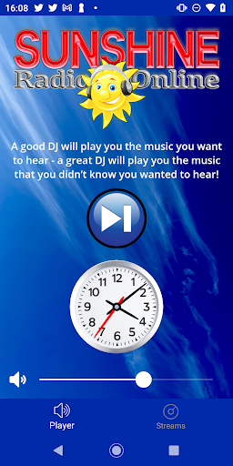 Android application Sunshine Radio Online screenshort