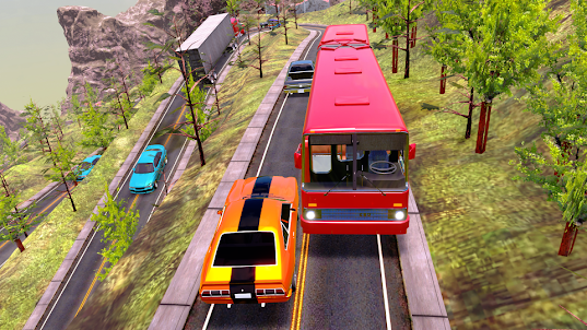 Risky Road: Hilly Bus Driver
