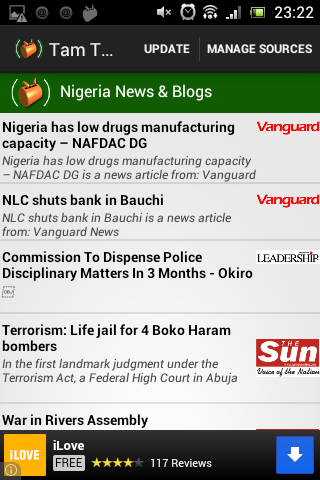 Android application Nigeria News screenshort
