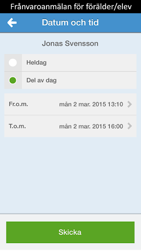 Skola24 MobilApp Screen 3