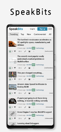 Android application SpeakBits screenshort