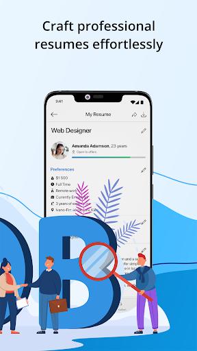 Teamnety: Job Search & News Screen 2