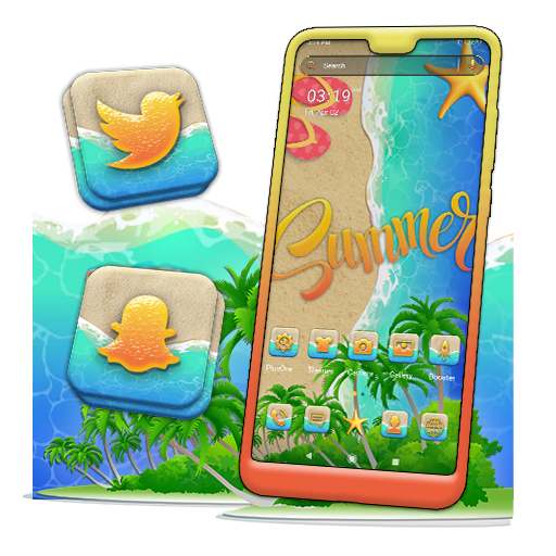 Summer Beach Launcher Theme logo