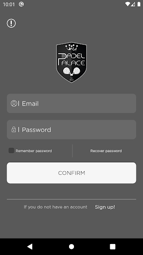 Android application Padel Palace screenshort