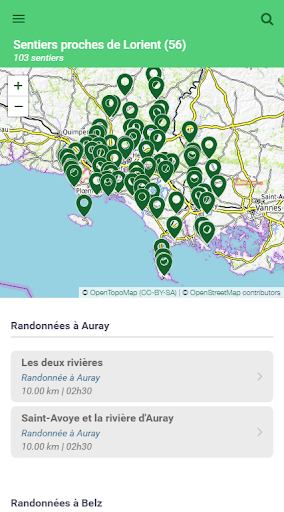 Sentiers en France, circuits d Screen 3