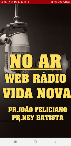 Android application rádio web vida nova screenshort