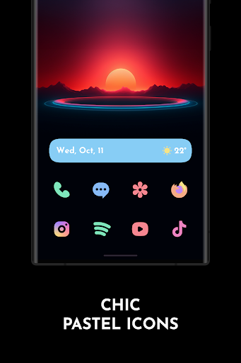 Android application CHIC PASTEL icons screenshort