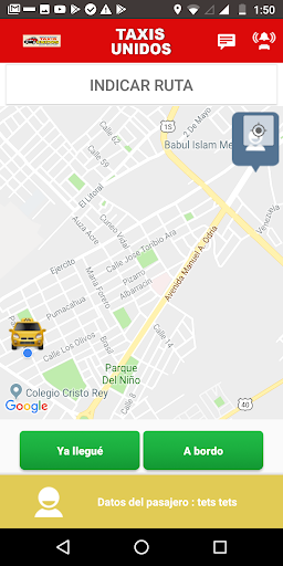 Taxis Unidos Conductor Screen 3