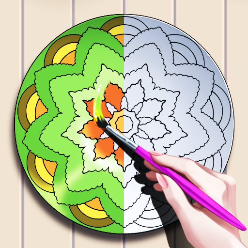 Coloring Plates: adults games logo