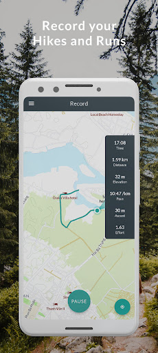 Android application Silverlight Social Hiking App screenshort