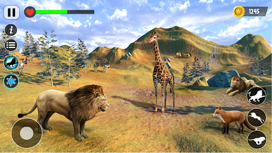 사자 사냥: 동물 게임