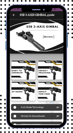 Android application S5B 3-AXIS GIMBAL guide screenshort