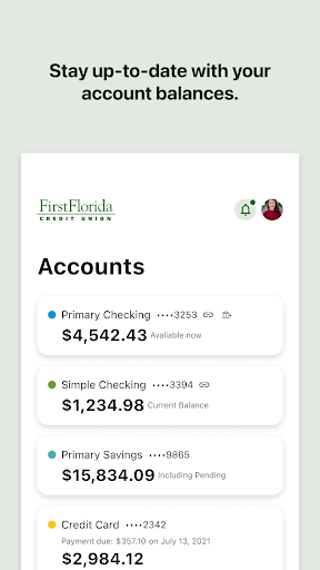 First Florida Mobile Banking Screen 2