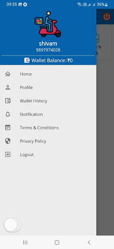 Android application Puleto Delivery Partner screenshort