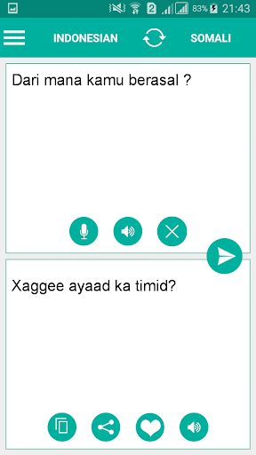 Somali Indonesian Translator Screen 2