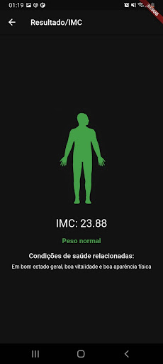 Calculadora de IMC Screen 3