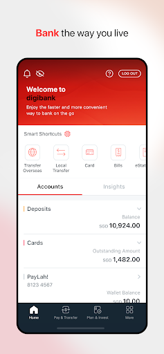 Screenshot of DBS digibank