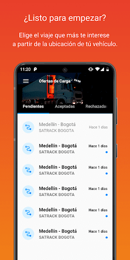 Android application Bolsa de Transporte screenshort