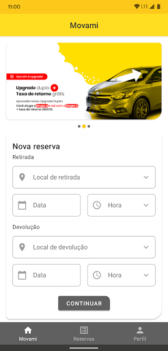 Android application Movami - Aluguel de carros screenshort