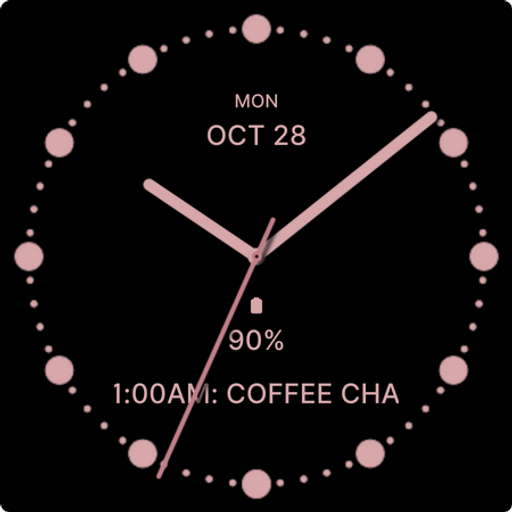 Rich Rose Gold Watch Face Logo