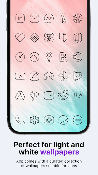Vera Outline Black: Icon Pack 5.4.2 APK + Mod (Unlimited money) untuk android