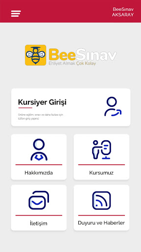 Android application BeeSinav screenshort