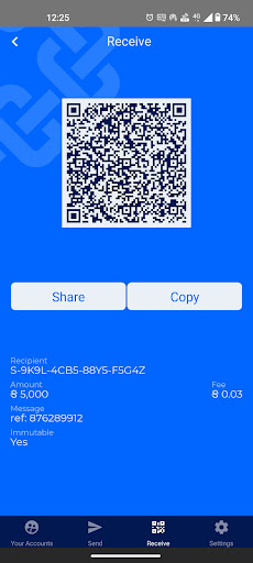Signum Mobile Wallet Screen 2