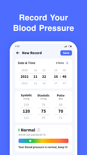 BP Tracker App Screen 2